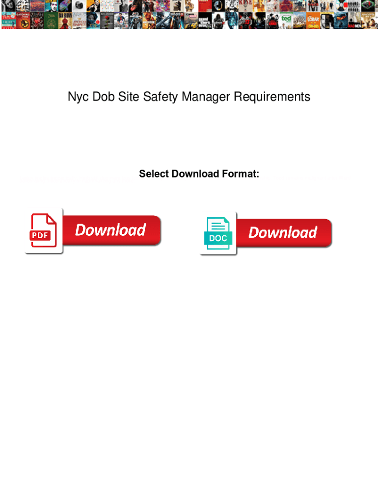 Fillable Online Nyc Dob Site Safety Manager Requirements. Nyc Dob Site