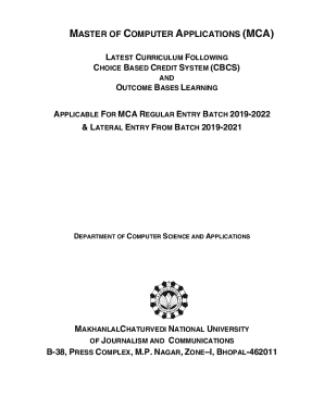 MASTER OF COMPUTER APPLICATIONS ATEST URRICULUM FOLLOWING ...