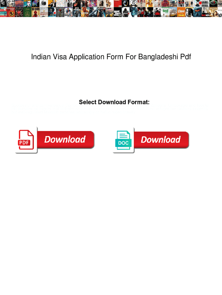Fillable Online Indian Visa Application Form For Bangladeshi Pdf Indian Visa Application Form