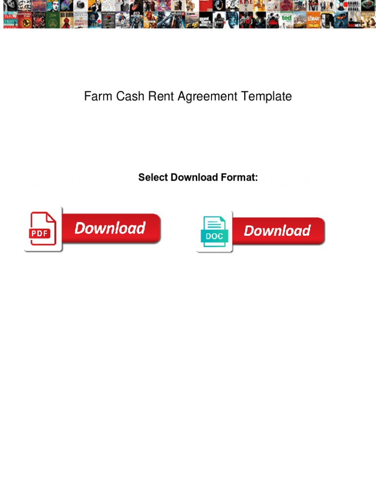 Fillable Online Farm Cash Rent Agreement Template. Farm Cash Rent