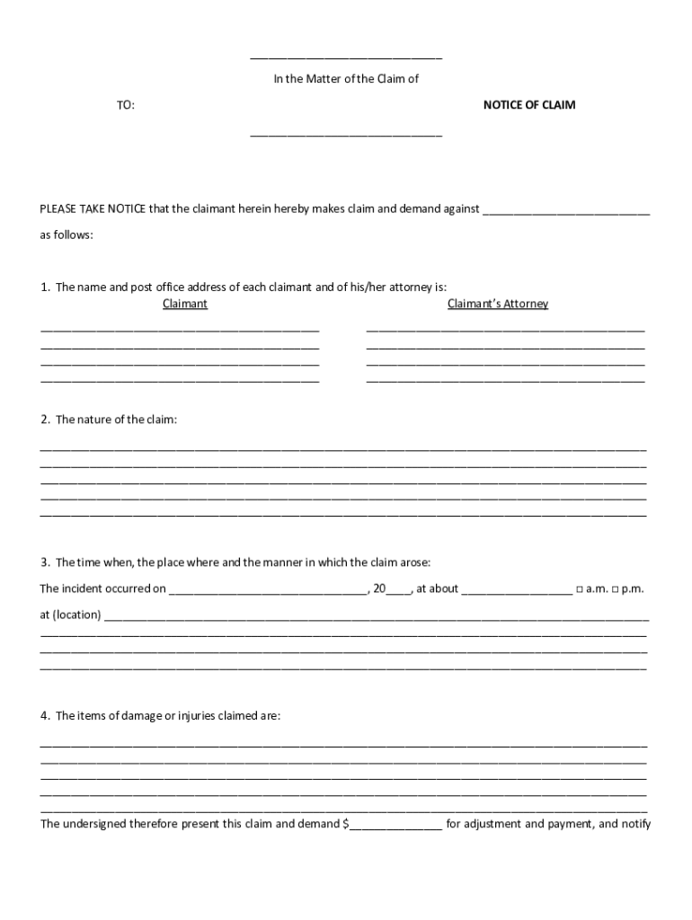 Fillable Online Claim Form.pdf Kingstonny.gov Fax Email Print