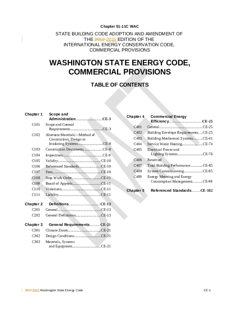 WASHINGTON STATE ENERGY CODE, COMMERCIAL Doc Template pdfFiller