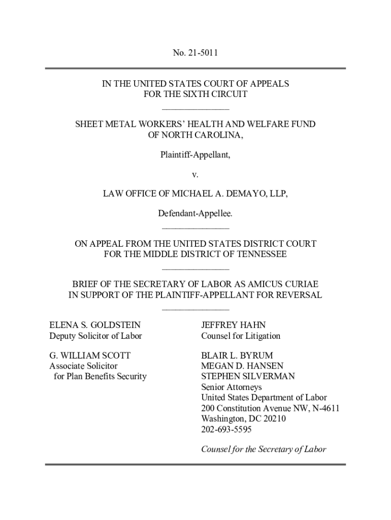 Fillable Online Sheet Metal Workers' Health and Welfare Fund of North