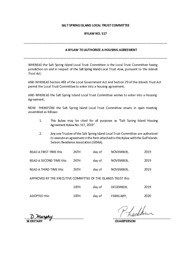 Fillable Online islandstrust bc Salt Spring Island Local Trust Area