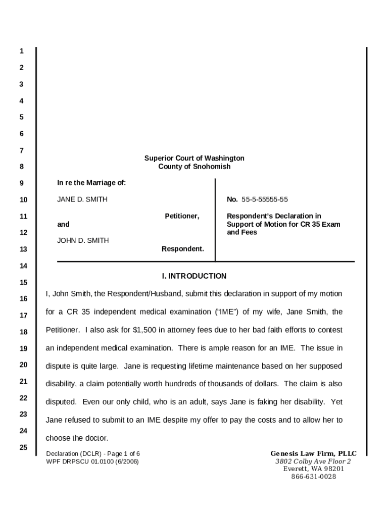 Superior Court Of Washington Genesis Bellevue Everett Doc