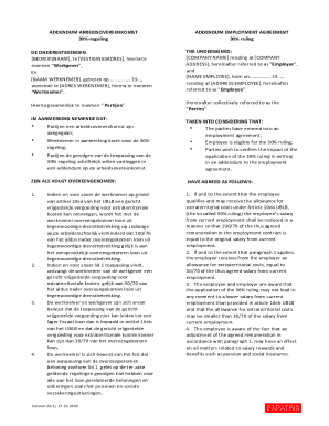 Fillable Online 30% regeling addendum Expatrix  rabotaem.nl Fax Email
