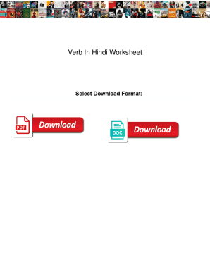 Fillable Online Verb In Hindi Worksheet. Verb In Hindi Worksheet photo