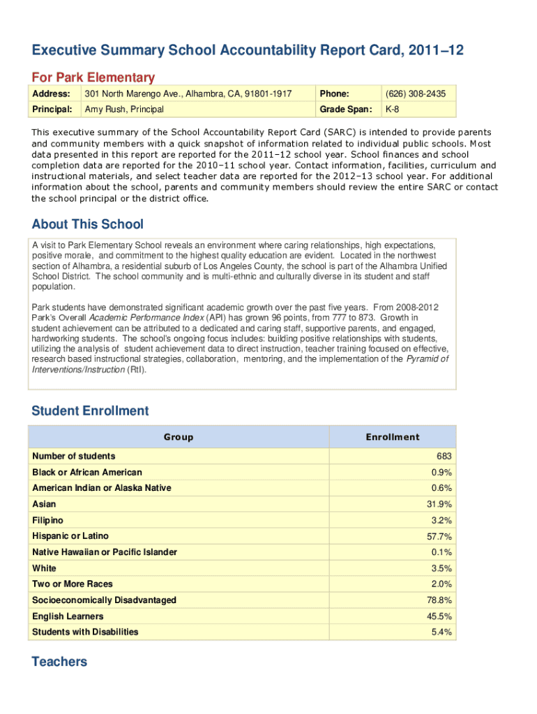 Fillable Online Pages SARC Template 1112 19757136011084 English Fax
