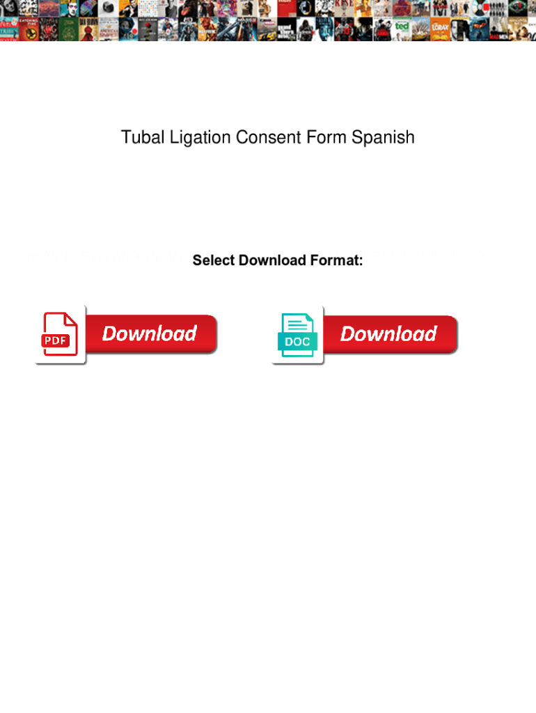 Fillable Online Tubal Ligation Consent Form Spanish. Tubal Ligation