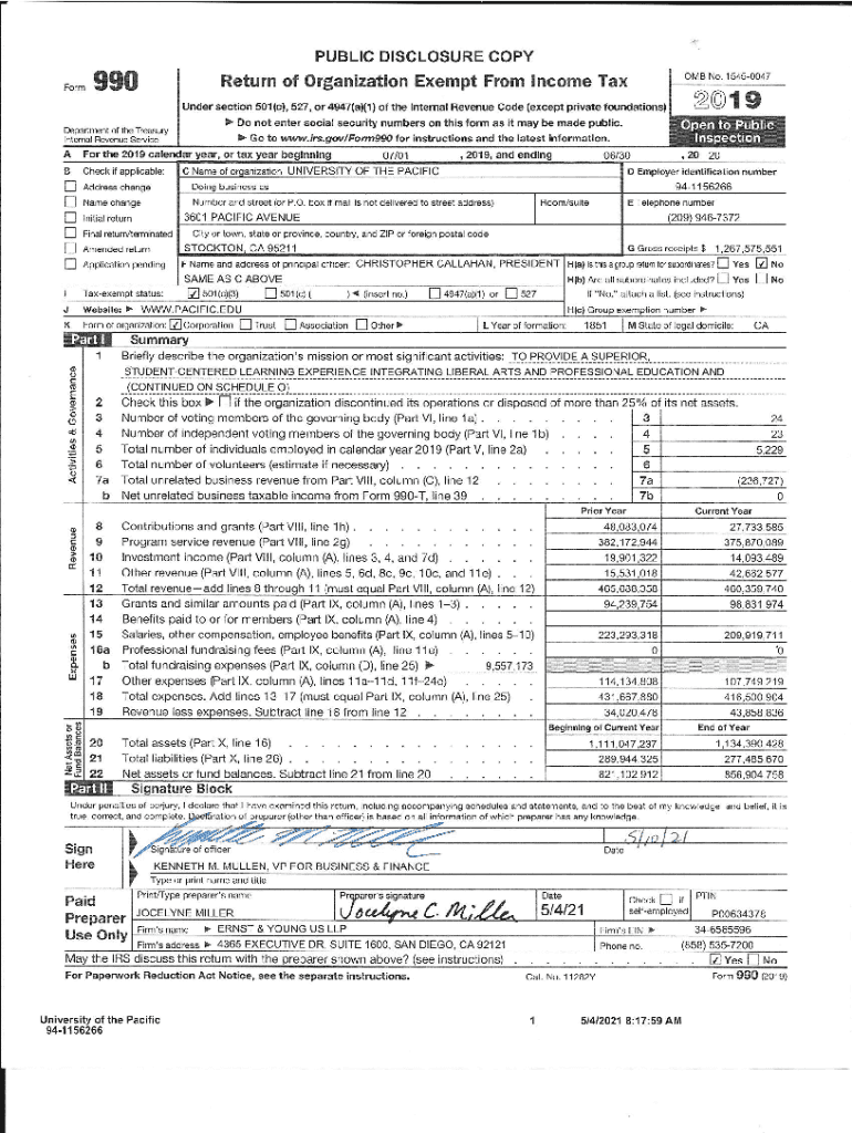 Fillable Online PDF 2019 Schedule O (Form 990 or 990-EZ) - Internal ...