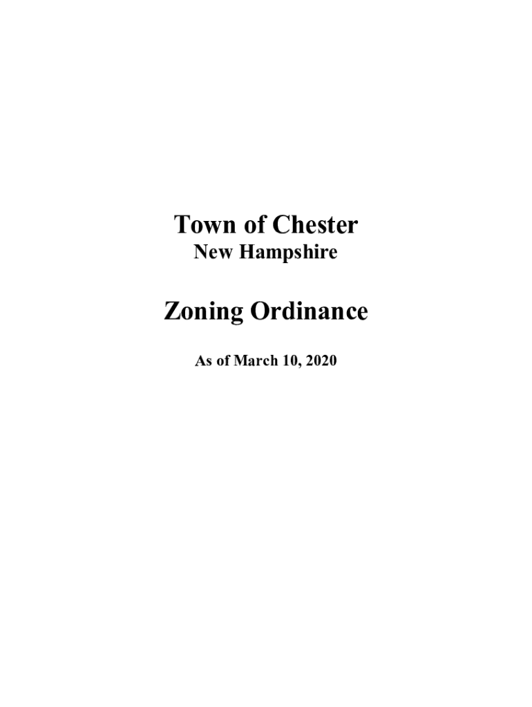 Fillable Online www.chestervt.govordinancesandregulationsOrdinances