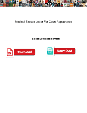 Fillable Online Medical Excuse Letter For Court Appearance Medical Fillable Online Medical Excuse Letter For Court Appearance Medical