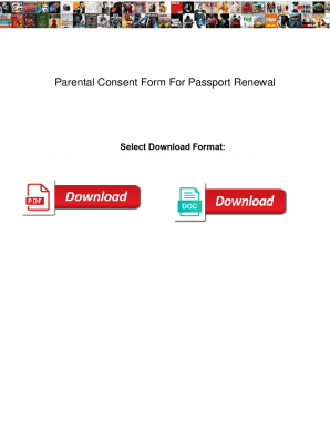 Fillable Online Parental Consent Form For Passport Renewal. Parental ...