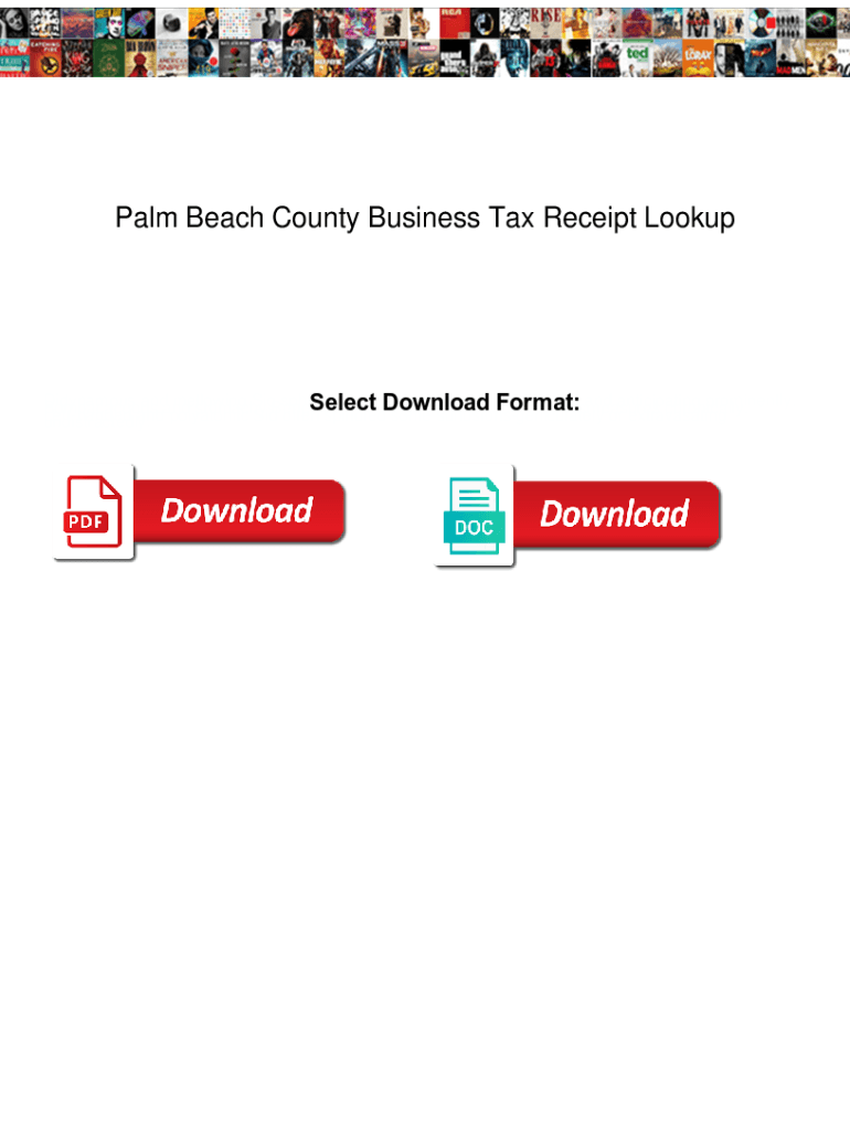 Fillable Online Palm Beach County Business Tax Receipt Lookup. Palm