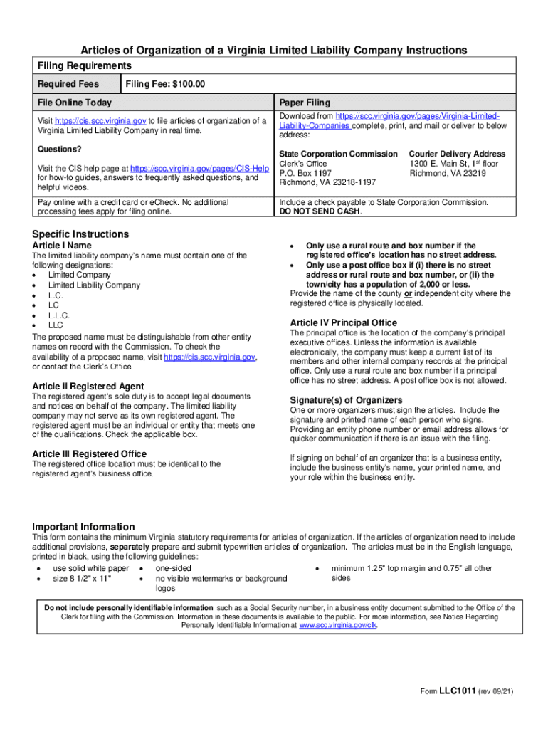 VA LLC1011 2020-2021 - Fill and Sign Printable Template OnlineUS Legal Forms Preview on Page 1