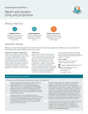 Building Regulations 2018 Part 5 Report and consent ...