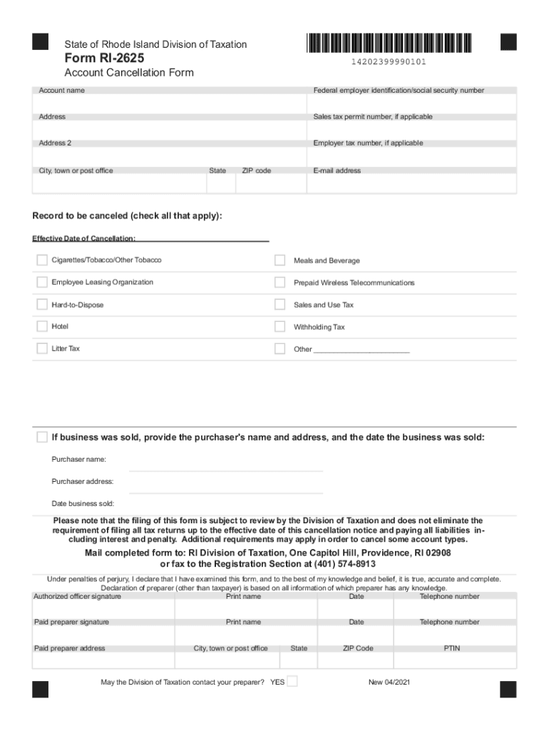 Sales and Excise - Sales Use Tax Forms - tax ri Preview on Page 1