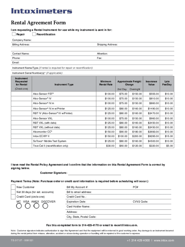 Fillable Online Rental Rate Blue Book Free Download All rental