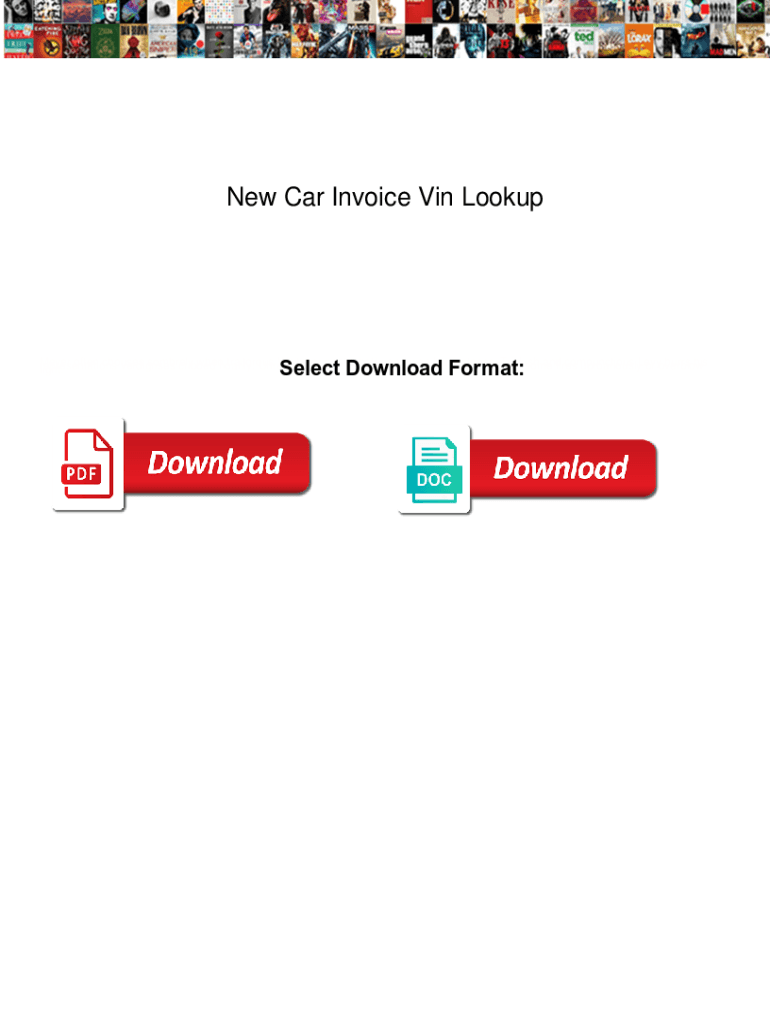 Fillable Online New Car Invoice Vin Lookup. New Car Invoice Vin Lookup