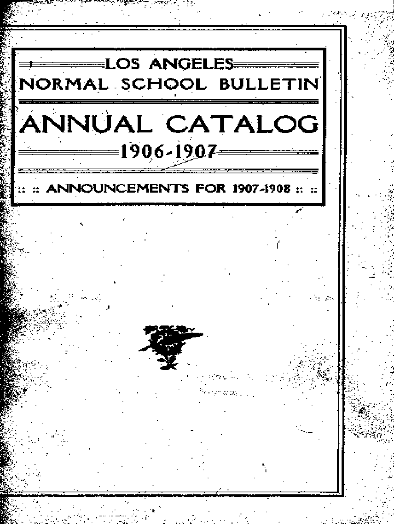 Fillable Online registrar ucla Los Angeles Normal School Bulletin