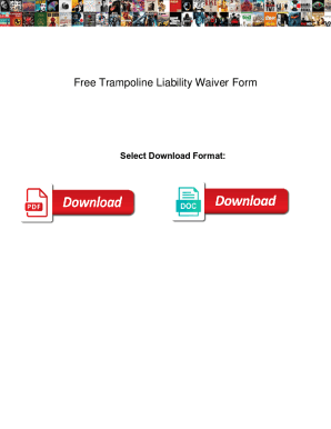 Fillable Online Free Trampoline Liability Waiver Form. Free Trampoline ...