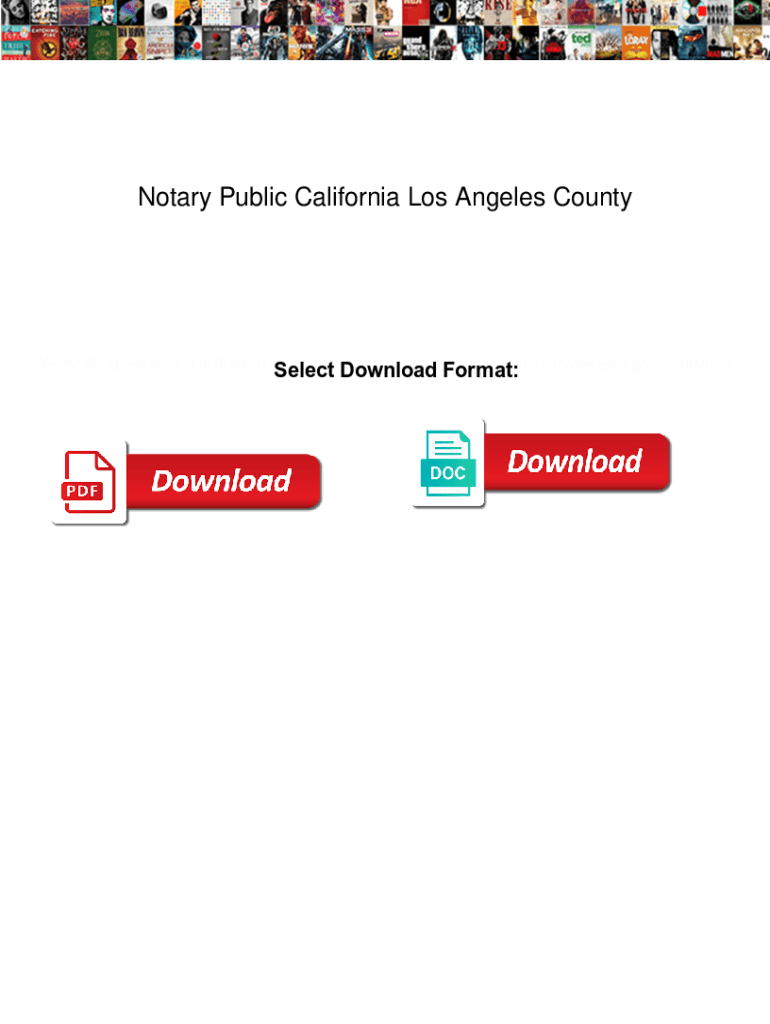 Fillable Online Notary Public California Los Angeles County. Notary