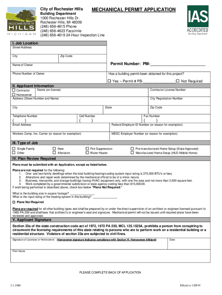 Fillable Online Building Forms, Applications, and Checklists Fax Email ...