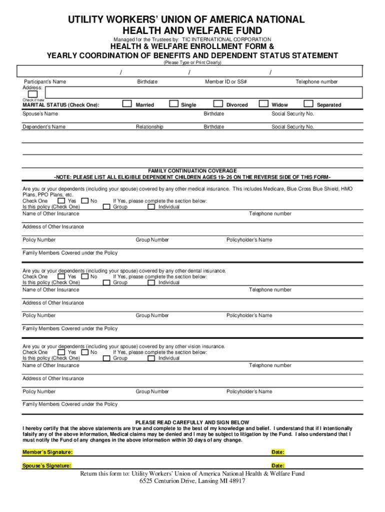 Fillable Online Health Care Enrollment Form (RETAIN TO MAKE FILLABLE) Copy Fax Email Print