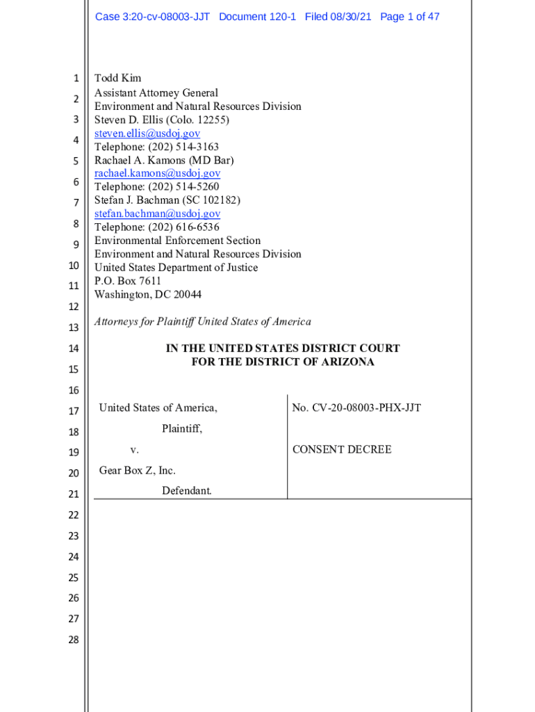 Fillable Online Gear Box Z Consent Decree. This is the consent decree