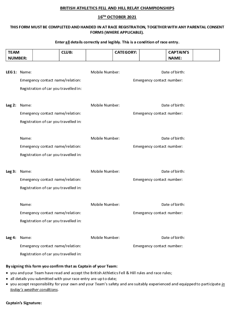 Fillable Online helmhill co Relays Registration Form.docx Fax Email
