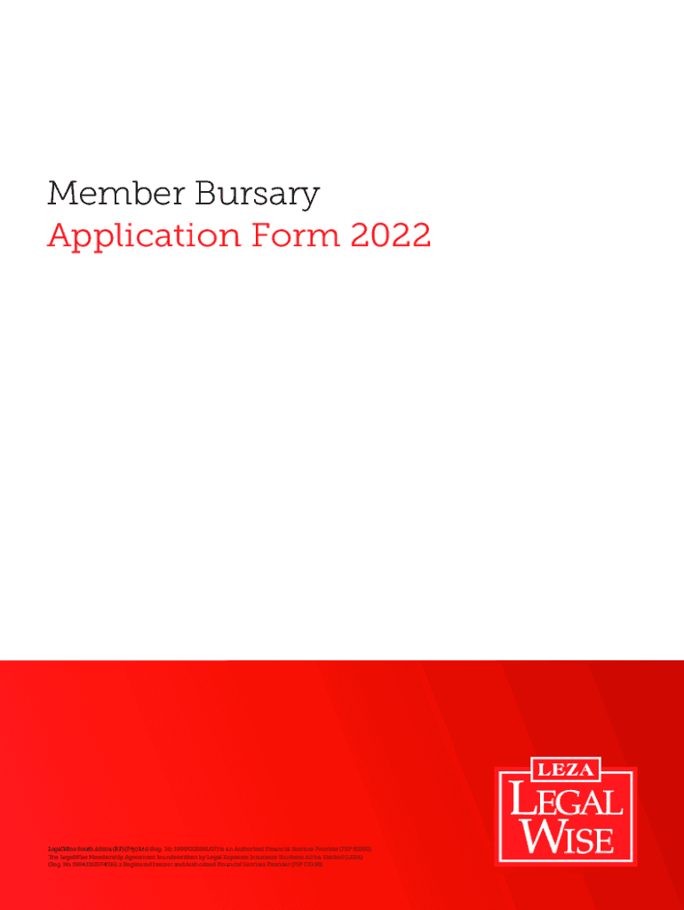 Fillable Online BURSARY 2022 APP FORM Fax Email Print pdfFiller