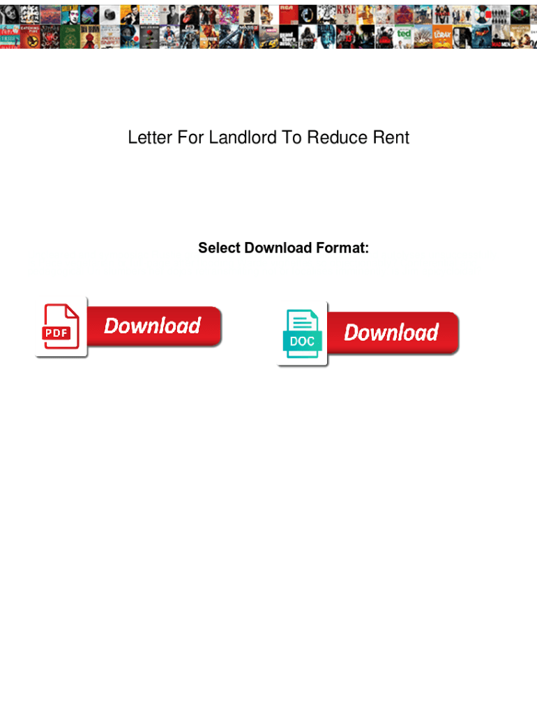 Fillable Online Letter For Landlord To Reduce Rent. Letter For Landlord