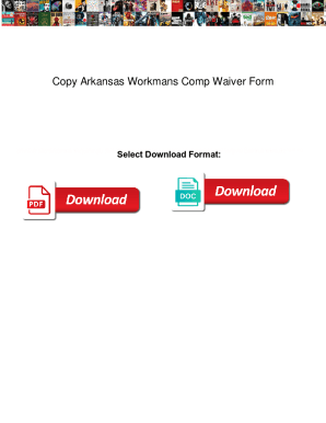 Fillable Online Copy Arkansas Workmans Comp Waiver Form. Copy Arkansas ...