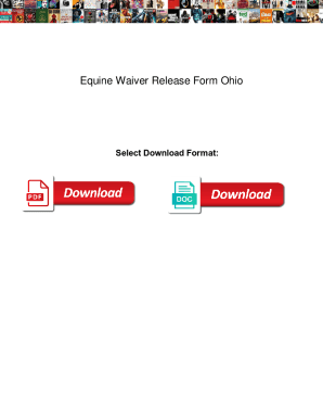 Equine Waiver Release Form Ohio. Equine Waiver Release Form Ohio wired