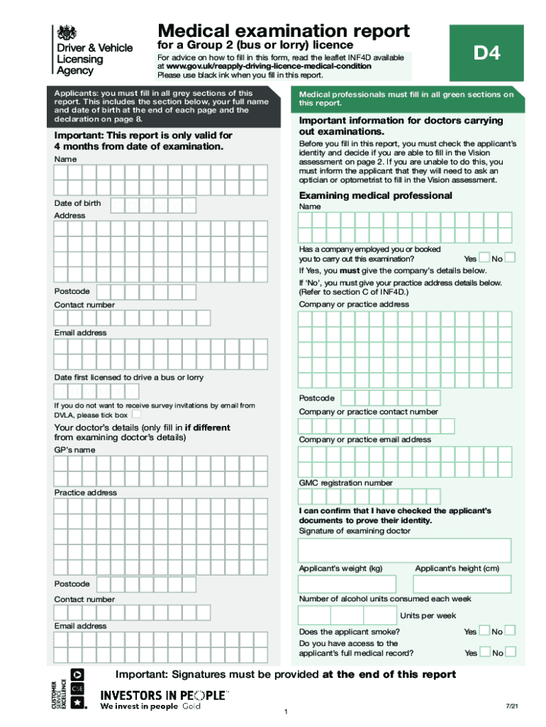 2021 2024 Form UK DVLA D4 Fill Online Printable Fillable Blank 