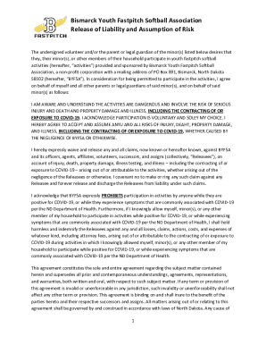 Youth Volunteer Authorization, Assumption of Risk, Release ...