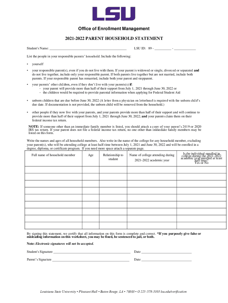 enrollment management lsu Preview on Page 1