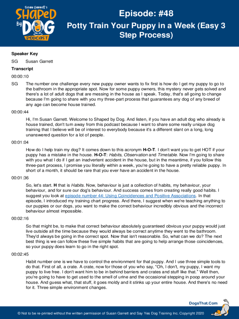 Fillable Online How To Train A Puppy A Complete Guide To Training A Puppy Fax Email Print