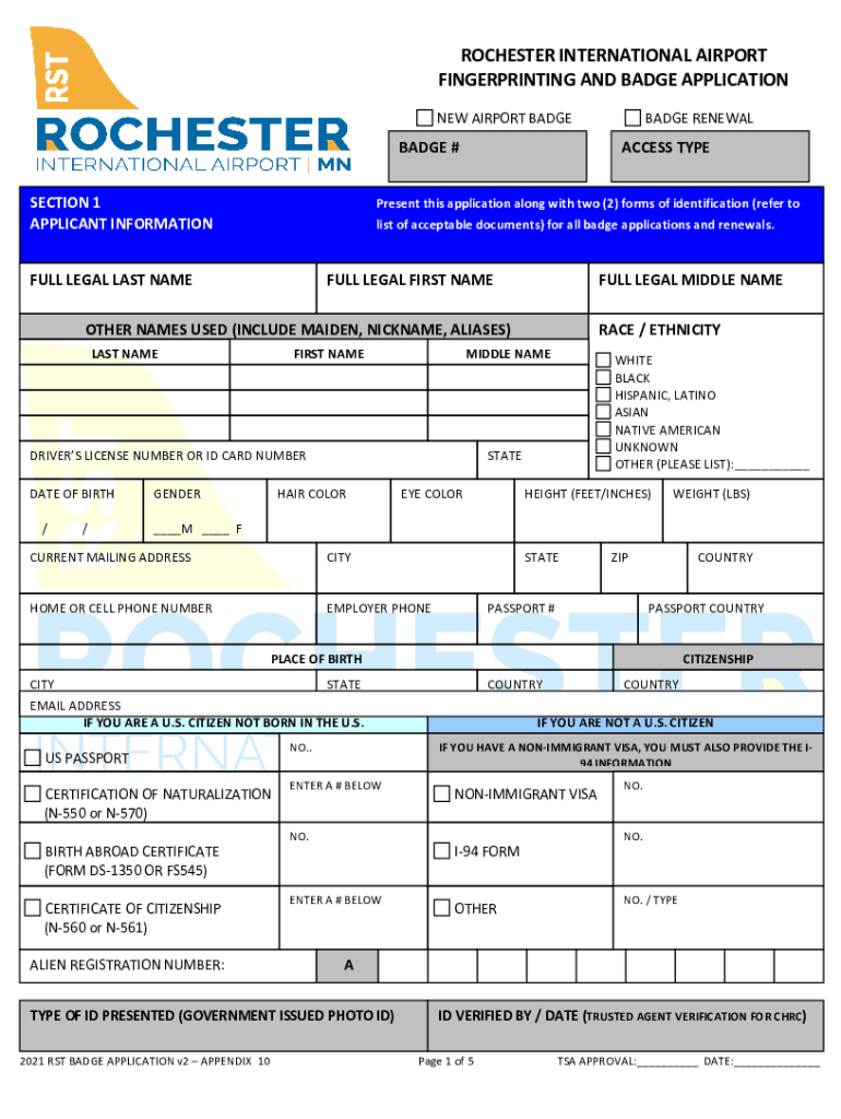 Fillable Online BADGE APPLICATION FORM KALAMAZOO BATTLE CREEK Fax