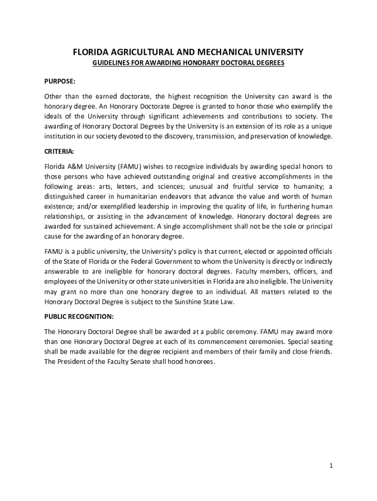 Fillable Online How To Use Your Honorary Title Guidelines for Honorary