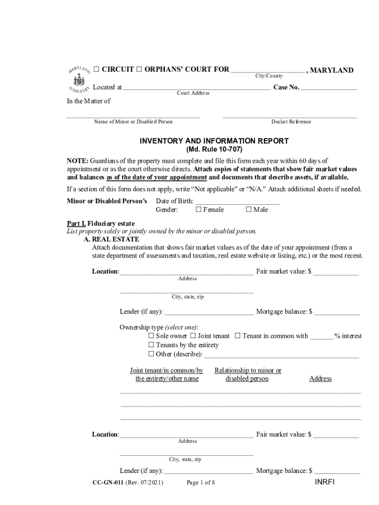 maryland report form Preview on Page 1