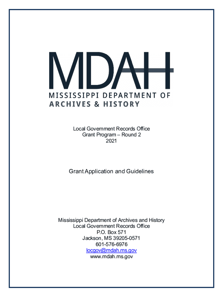 Fillable Online LOCAL GOVERNMENT RECORDS MANAGEMENT GRANT PROGRAM Fax