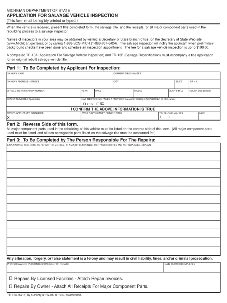 michigan vehicle inspection Preview on Page 1