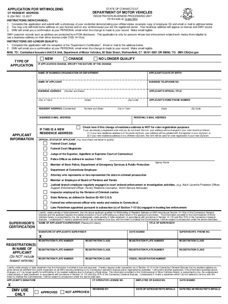 connecticut e224 Preview on Page 1