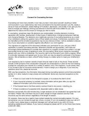 Consent for Counseling - SW
