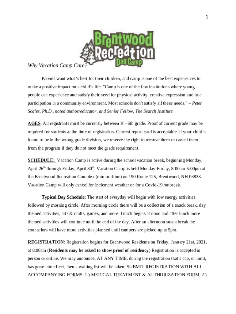 Top 10 Reasons Why Summer Camp is Important for Children Doc