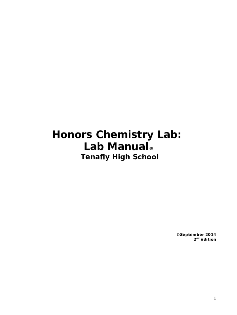 web.tenafly.k12.nj.us.doc Chemistry Lab Data Manual Doc Template pdfFiller
