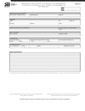 Chile Vehicle Seller Authorization Request