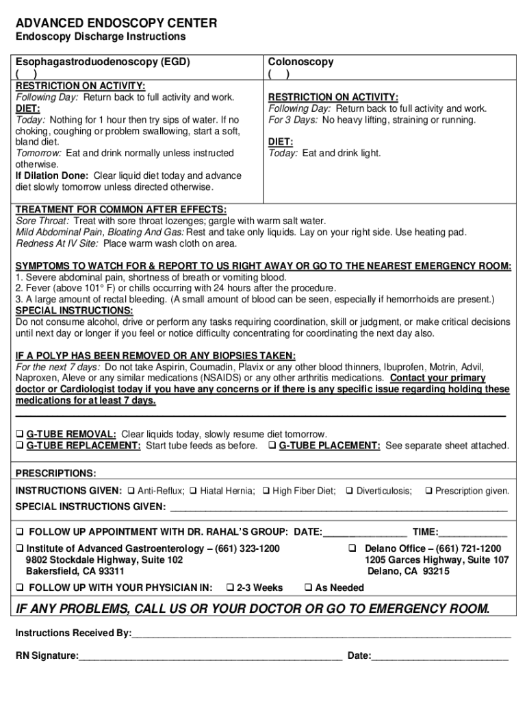 Fillable Online ProceduresCenter for Esophageal Diseases & Swallowing