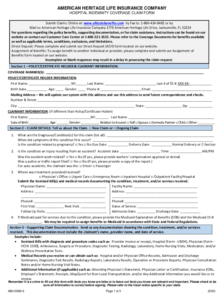 20202024 Form Allstate ABJ10366 Fill Online, Printable, Fillable, Blank pdfFiller